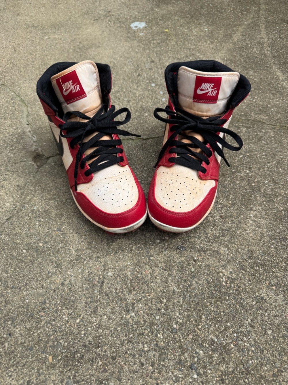 Nike Air Jordan 1 Mid TD Cleats Chicago Red White Black Football Size 9 - Picture 3 of 6